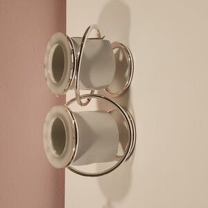 Vintage! PartyLite Silver Plated Gemini Candle Holder